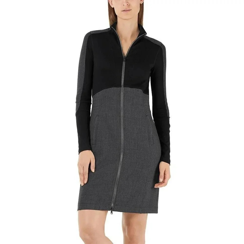 Marccain Sport Long Sleeve Colorblock Zip Up Dress